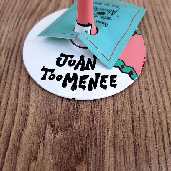 SASS-ITUDE Alice Art Hand painted Wine Glass Named “Juan To Menee" - Picture 3 of 7